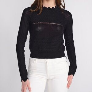 Victoria Beckham Crochet-Knit Sweater-XS